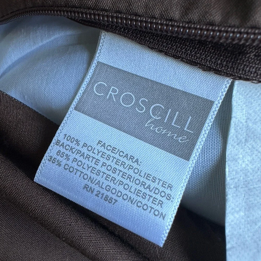Croscill Home Galleria Quilt Shams 40x25 in California King Brown‎ Teal Set of 2